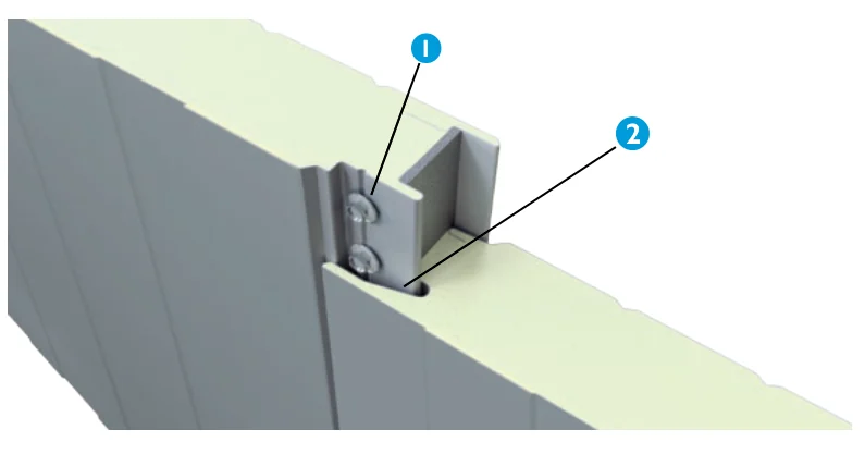 Sistema de fijación oculta del panel Superwall Frigo Inox