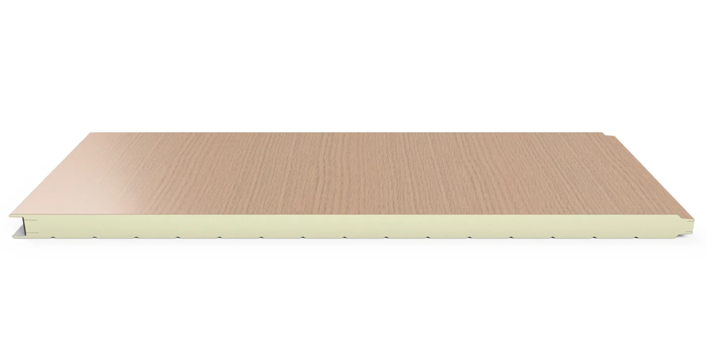 Metwood: panel sándwich tipo madera para muro